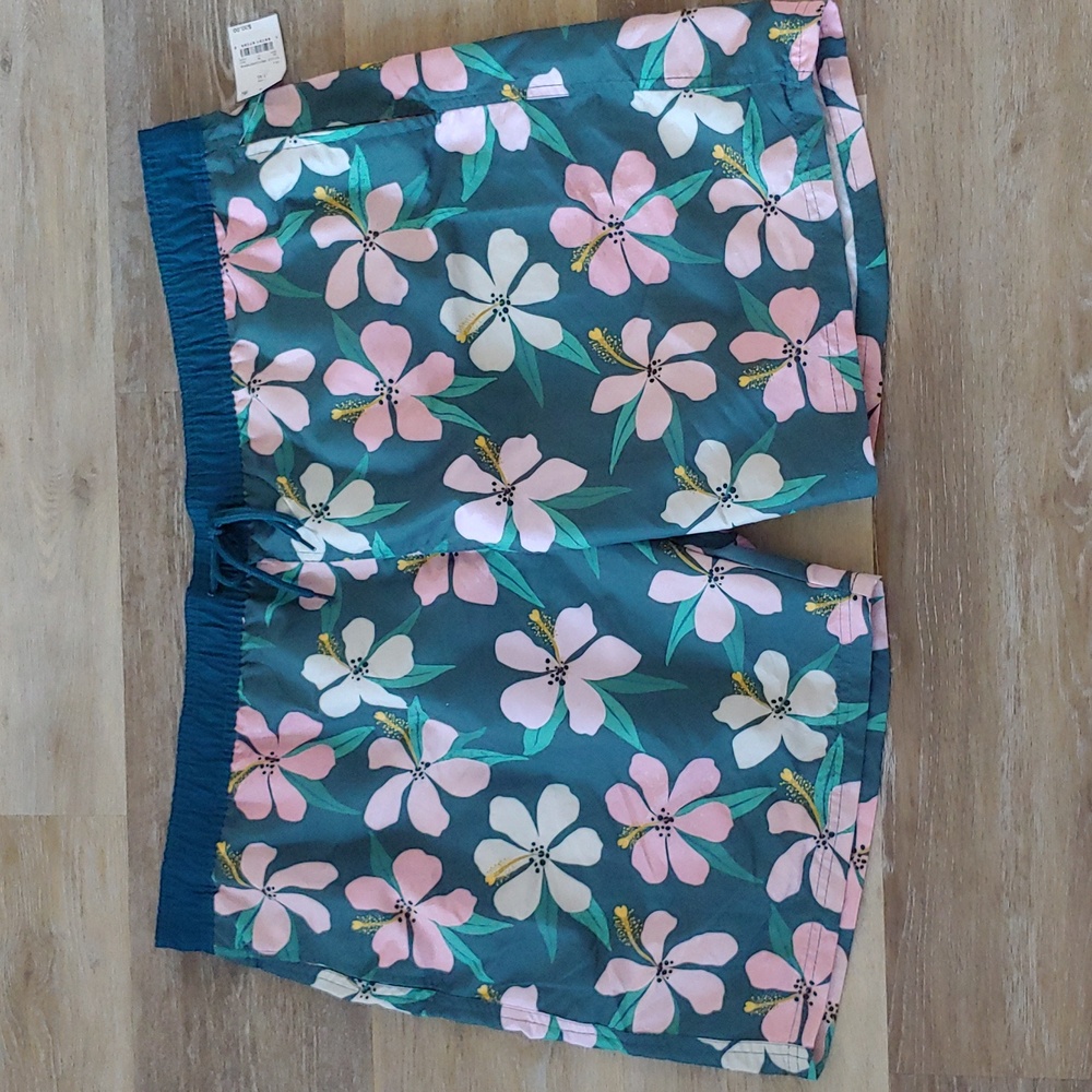 NWT Mad Engine Men's Floral Swim Trunks Size XXL